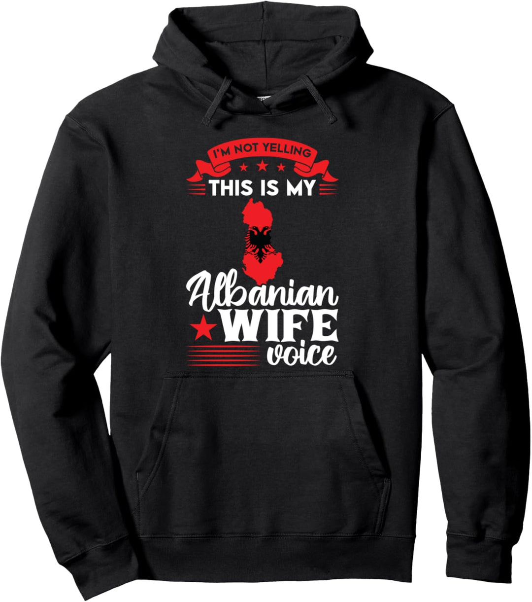Ich schreie nicht Das ist meine albanische Albanien-Flagge Pullover Hoodie