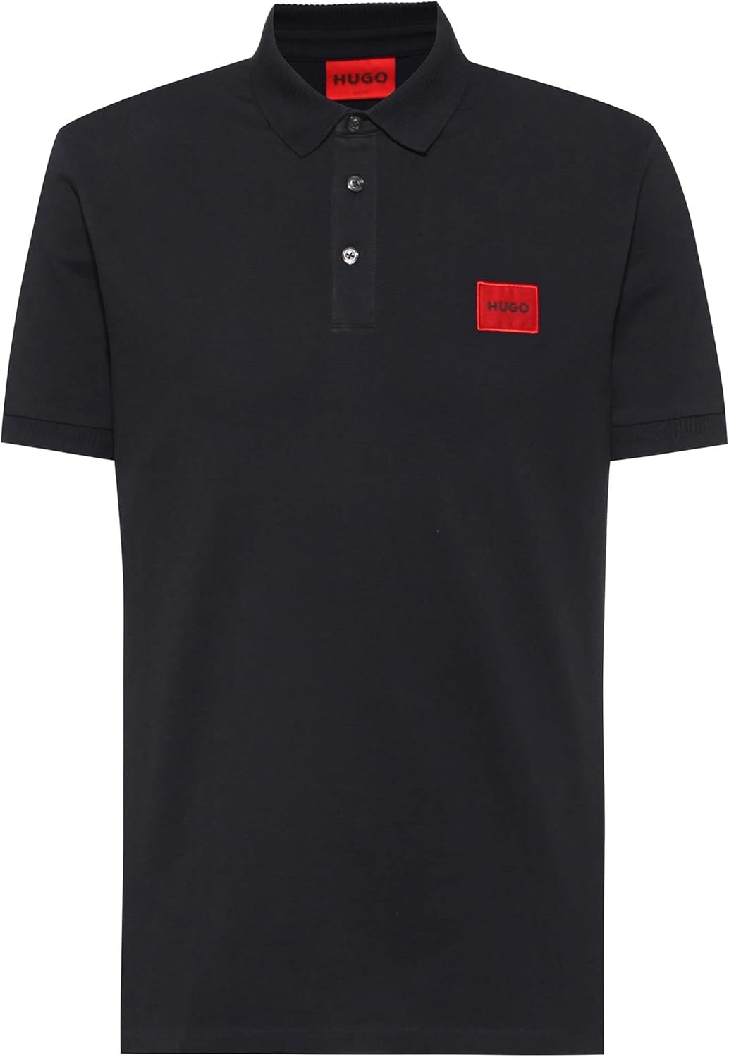 HUGO Herren Dereso222 Slim-Fit Poloshirt aus Baumwoll-Piqué mit Logo-Label, Black001