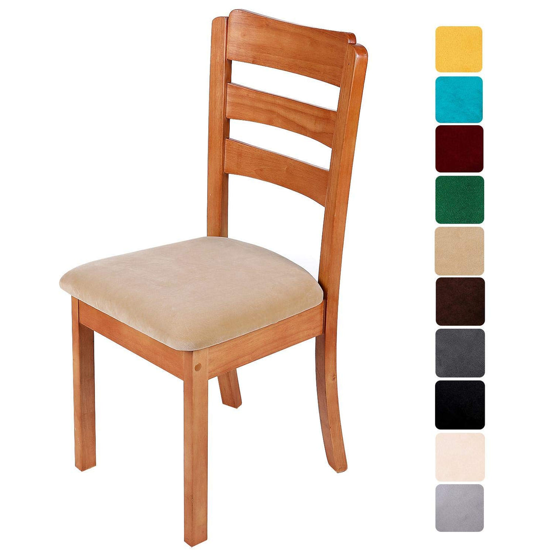 Homaxy Stuhlbezug Sitzfläche Samt Weich Sitzbezug Stuhl Stretch-sitzbezüge für Esszimmerstühle Abwas
