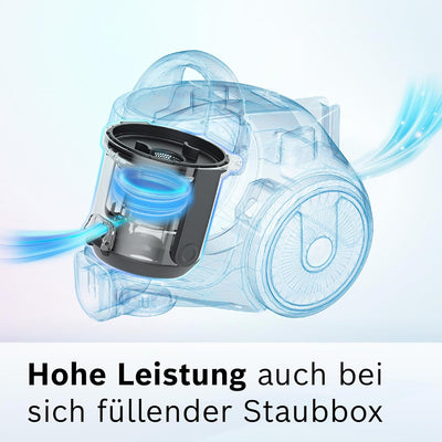 Bosch Staubsauger beutellos Clean´n Serie 2 BGC05A220A, Bodenstaubsauger, Bodendüse für Parkett, Tep