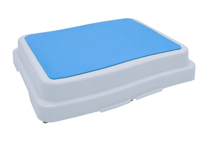 Spetebo Trittstufe stapelbar weiss - 50 x 40 cm - Antirutsch Badezimmer Tritthocker - Dusche Einstie