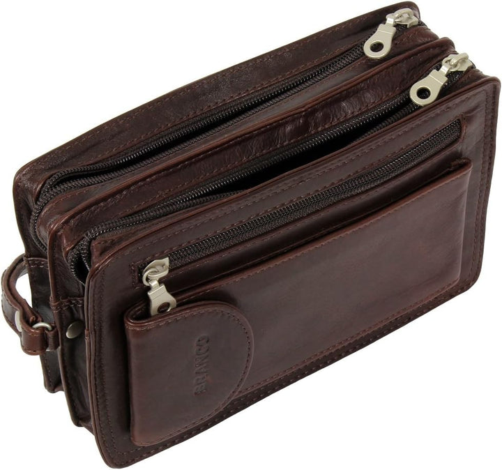 Branco Business Herren Handgelenktasche Leder Braun Einheitsgrösse Braun, Einheitsgrösse Braun