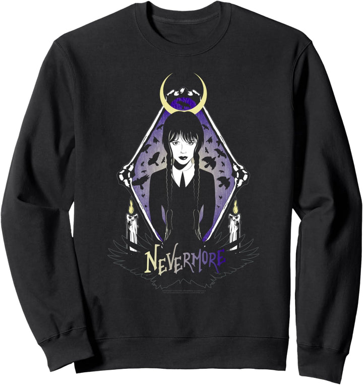 Wednesday Nevermore Raven Mirror Poster Sweatshirt