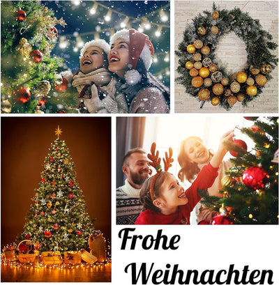 12er Set Luxus Weihnachtskugeln Echtglas Glaskugeln Weihnachten weihnachtsdeko Christbaumkugeln Set