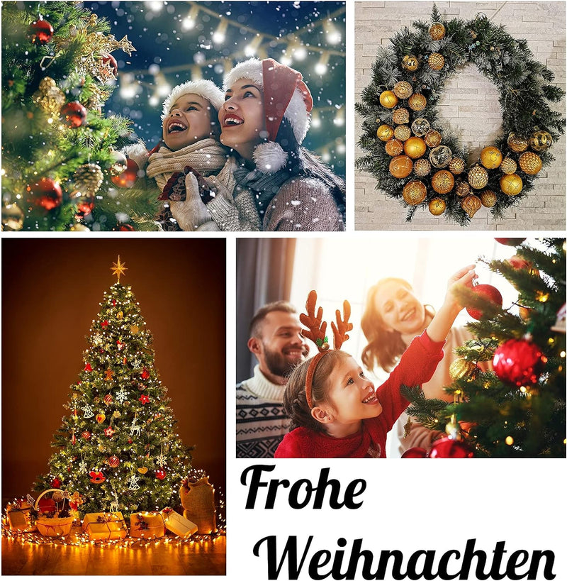 12er Set Luxus Weihnachtskugeln Echtglas Glaskugeln Weihnachten weihnachtsdeko Christbaumkugeln Set