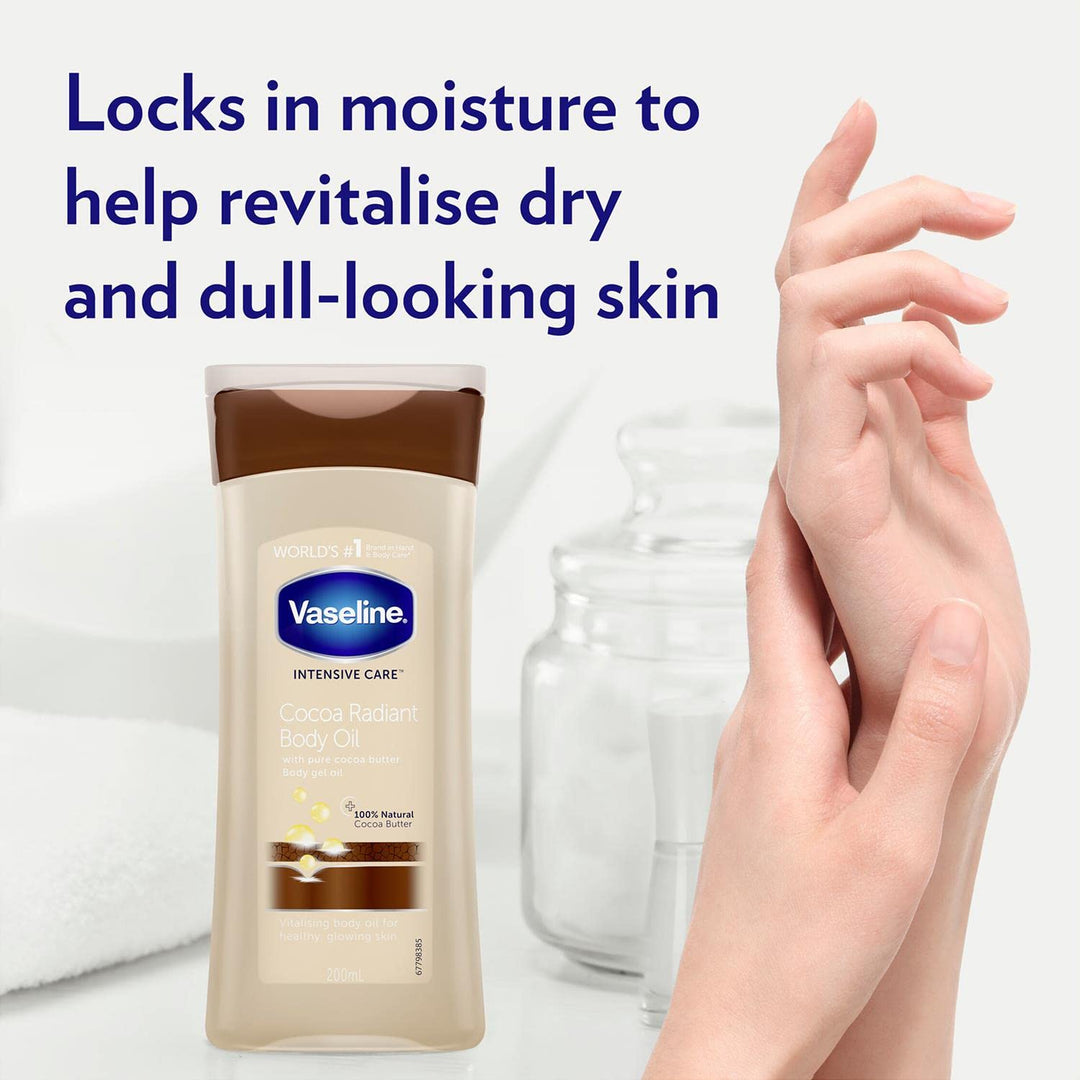 Vaseline Total Moisture Cocoa Radiant Body Gel Oil – 6,8 oz – 2 Stück Vaseline