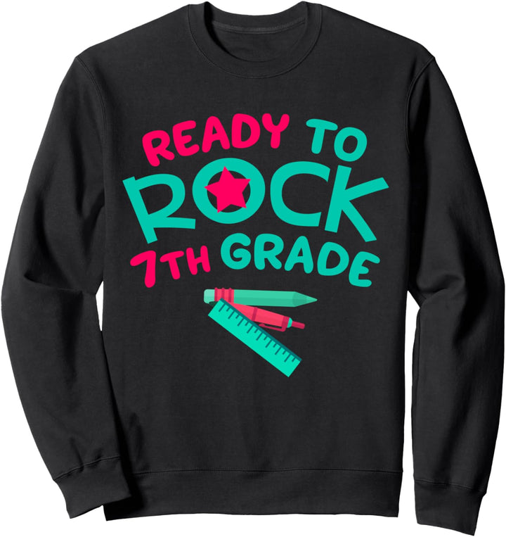 7. Klasse Zurück in die Schule Jungen und Mädchen siebte Klasse Sweatshirt