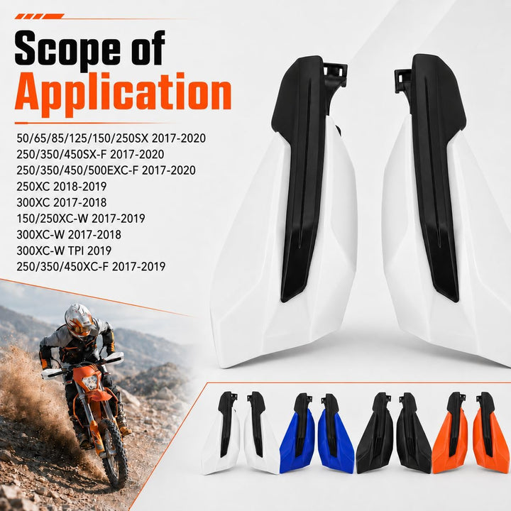 Handprotektoren Motorrad,Enduro Handschützer,Motorrad Handschutz-Weiss, Weiss
