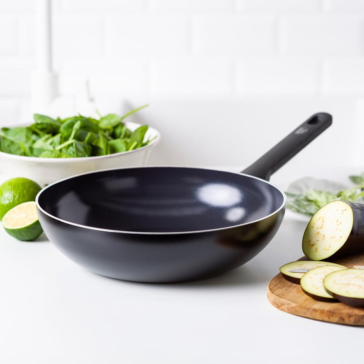 GreenChef Tones Keramik-Antihaft-Wokpfanne, 28 cm, Induktion, PFAS-frei, Spülmaschinenfest, Ofenfest