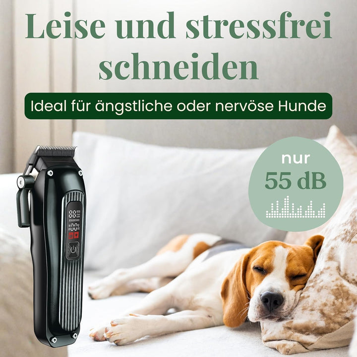 Hundeschermaschine für dickes dichtes Fell - leise Profi Schermaschine für Hunde Fellpflege - Hundet