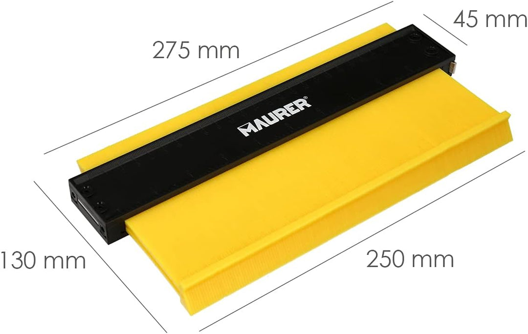 MAURER 7020405 Konturenmesser 130x250 mm mit Schloss, Formmessgerät, Profilduplizierer, präzise, ein