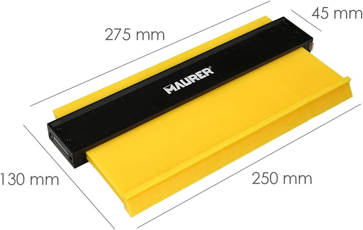 MAURER 7020405 Konturenmesser 130x250 mm mit Schloss, Formmessgerät, Profilduplizierer, präzise, ein