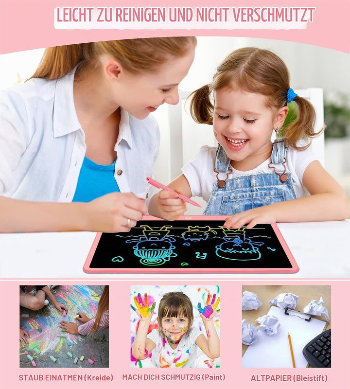LCD Schreibtafel Spielzeug für Kinder,Bunte Zeichentablett Doodle Board Elektronische Zeichnung Tabl