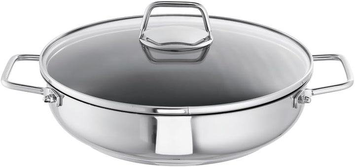 Schulte-Ufer beschichtete Schmorpfanne Wega aus Edelstahl mit einem Durchmesser von 26cm, 64056-965-