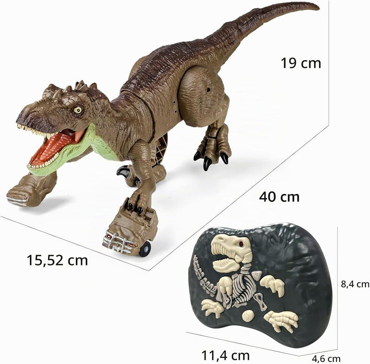 Technock Wiederaufladbares Ferngesteuertes Dinosaurier Spielzeug, Grosser T-Rex Roboter mit 2.4GHz F