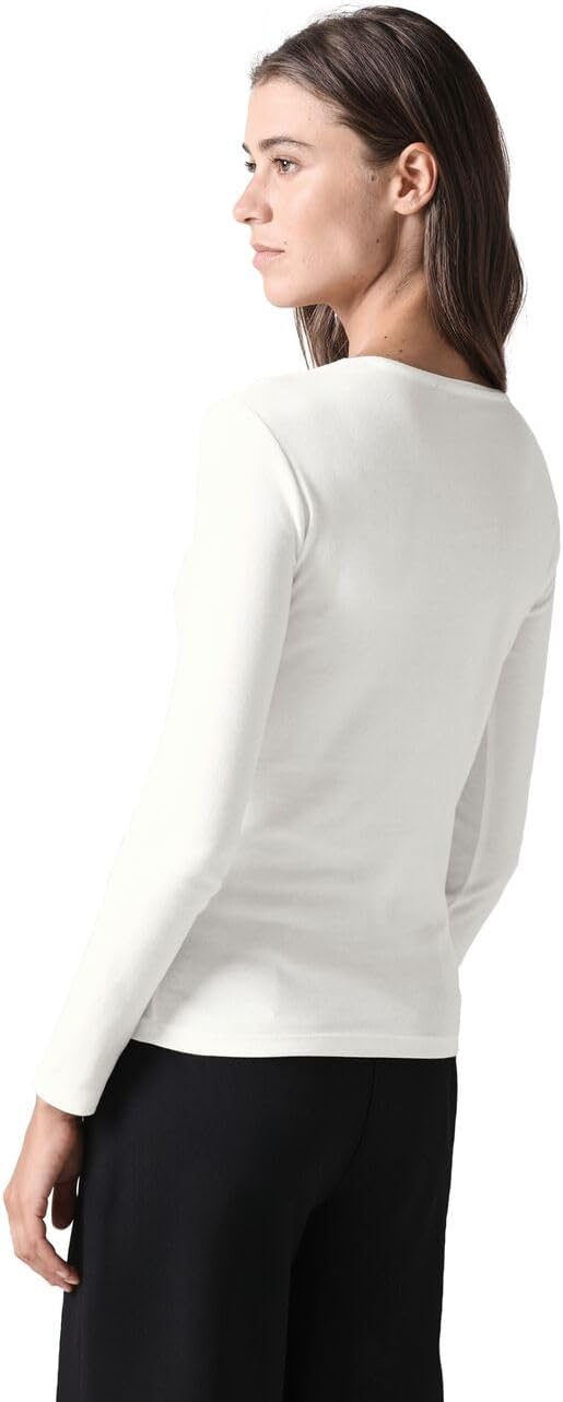 Damen Shirt mit Rundhals M Vanilla White, M Vanilla White