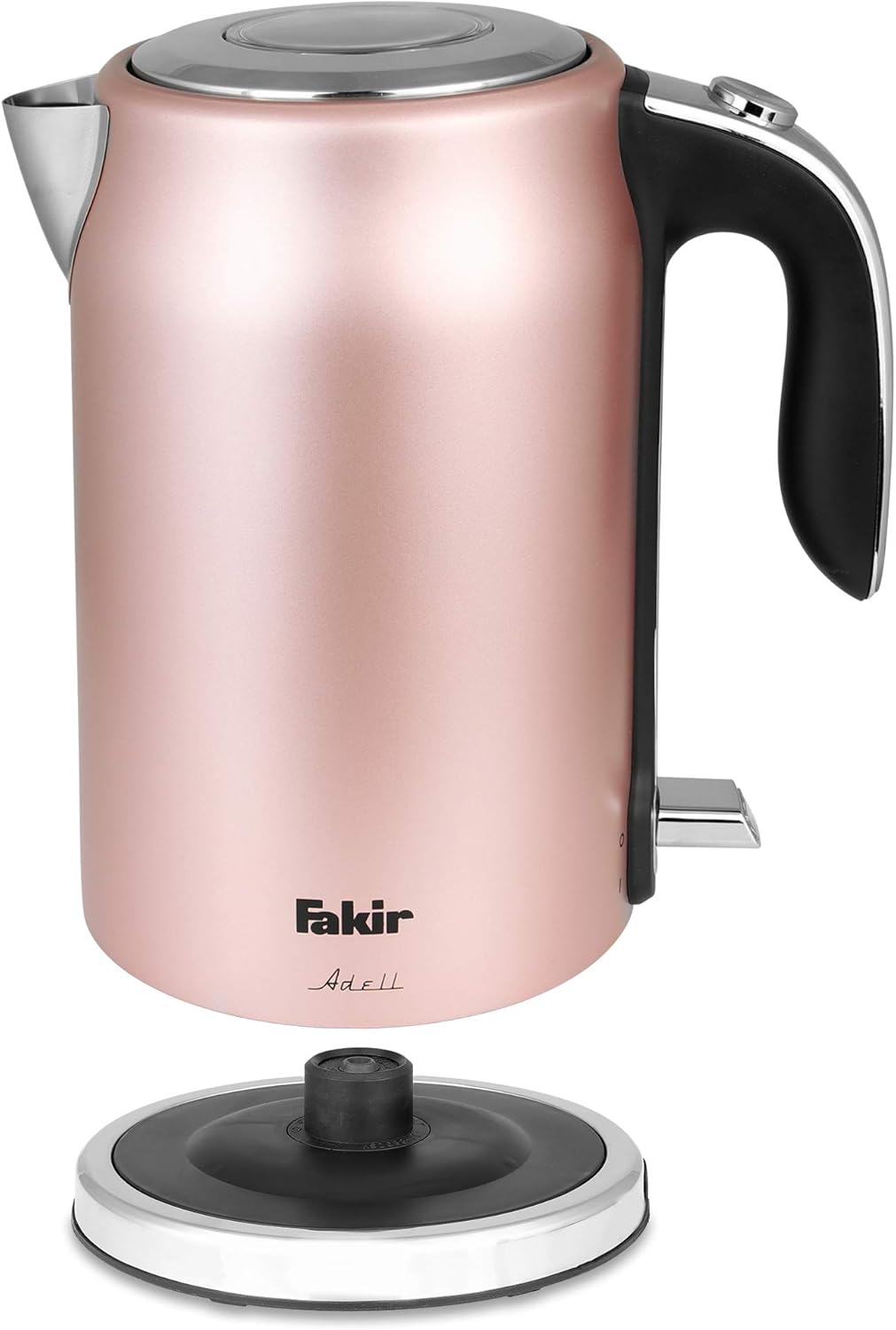 Fakir Adell - Wasserkocher im modernen Design aus Edelstahl 1,7 Liter mit Kontrollanzeige | 2200Watt