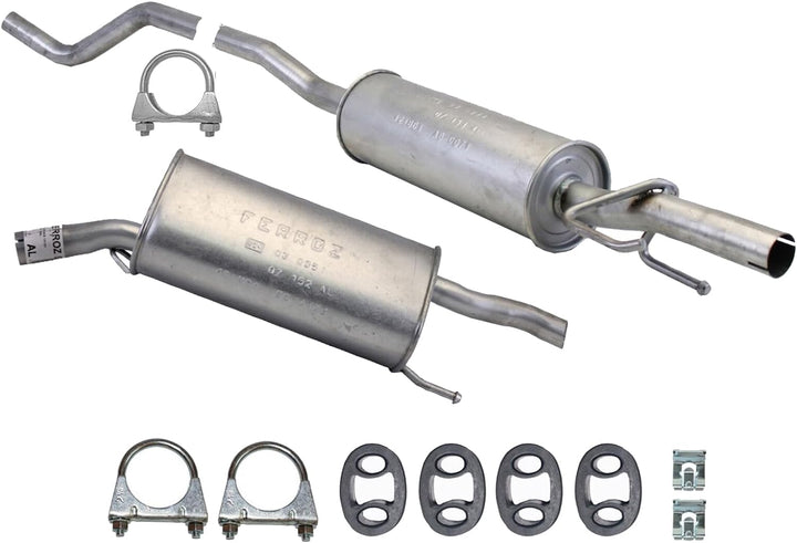 Ferroz Export Ersatz für Auspuffanlage Opel Corsa B 1.0 i 12V Schalldämpfer Auspuff mit Anbausatz