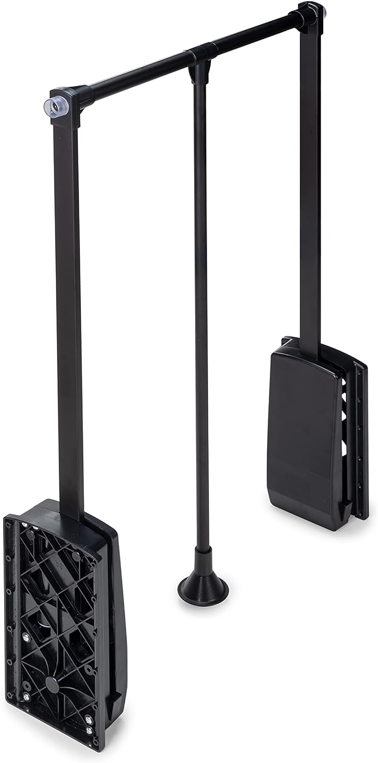 Emuca - Kleiderlift für Schrank, Ausziehbarer Kleiderlift 600-830mm Breite, Schrankinnenseiten Monta
