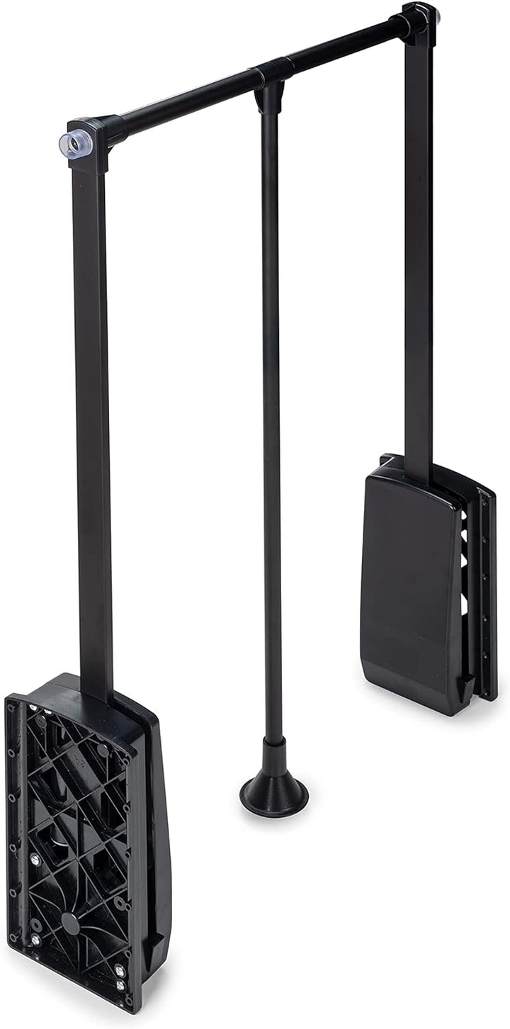 Emuca - Kleiderlift für Schrank, Ausziehbarer Kleiderlift 600-830mm Breite, Schrankinnenseiten Monta