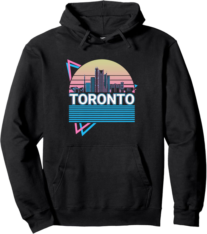 Toronto City Skyline Stadtbild Retro Pullover Hoodie