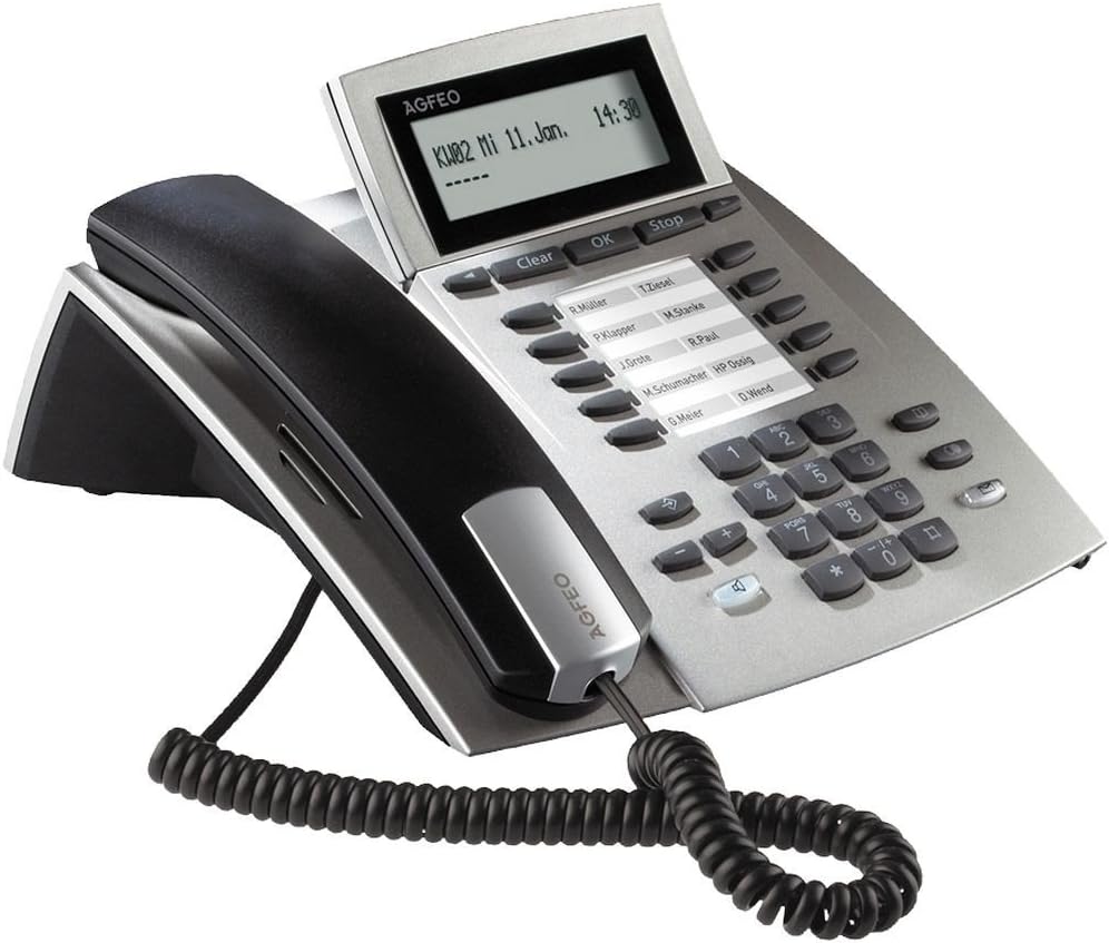 AGFEO 6101426 IP-Systemtelefon schnurgebunden ST 22 IP schwarz/silber