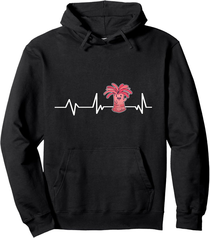 Seeanemone Herzschlag Geschenk Seeanemone Pullover Hoodie