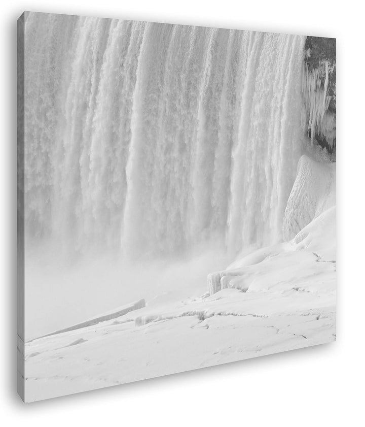 deyoli Niagarafälle im Winter Format: 60x60 Effekt: Schwarz&Weiss als Leinwandbild, Motiv auf Echtho
