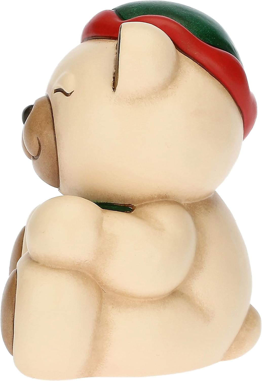THUN - Weihnachten 2022 - Figur Teddy Elfo aus Keramik von Hand verziert 2022 - mit Zinnbox - 10 x 7