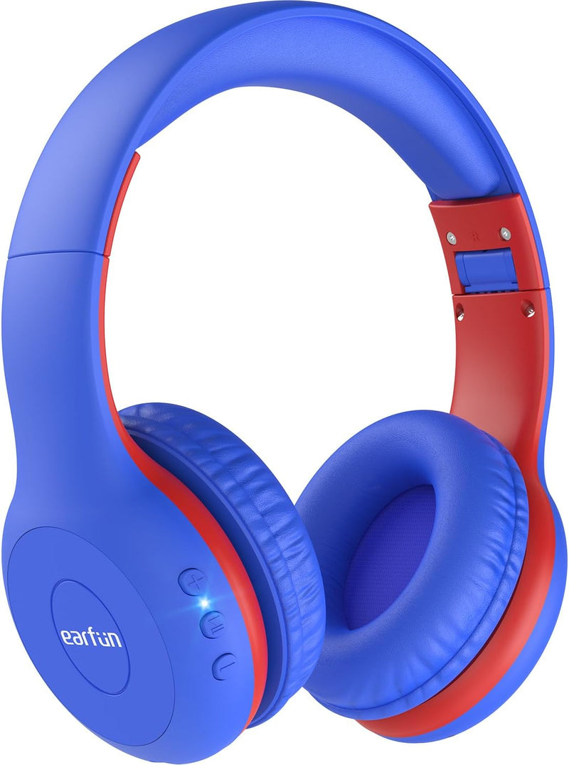 EarFun Bluetooth Kopfhörer Kinder, 85/94dB Lautstärkeregelung, HiFi Sound, HD-Mikrofon, 40 Std Akku,