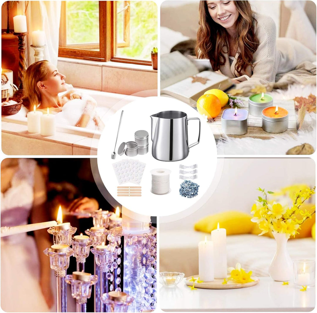 DIY Kerzenherstellung Kit,Duftkerzen,Candle Craft Supplies Set，Mit Candle Make Giesstopf,Dochte,Kerz