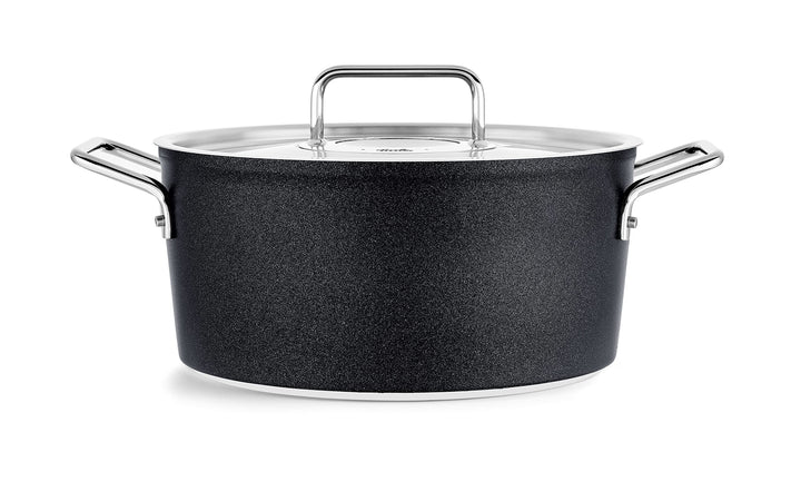 Fissler Adamant / Aluminium-Kochtopf (Ø 24 cm, 4,9L) Töpfe-beschichtet mit Metall-Deckel, antihaften