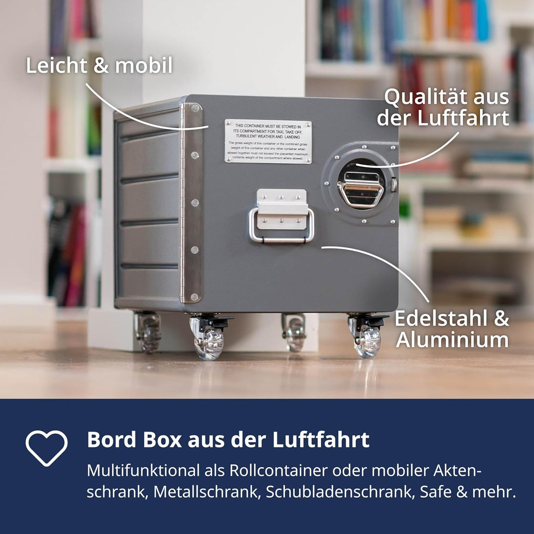 Rollcontainer mit Schubladen, Metallschrank, mobiler Aktenschrank, Schubladenschrank, Industrial Möb