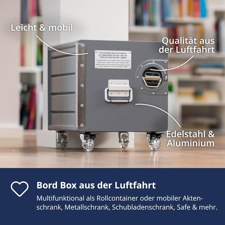 Rollcontainer mit Schubladen, Metallschrank, mobiler Aktenschrank, Schubladenschrank, Industrial Möb