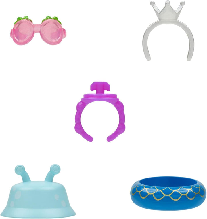 Squish-a-longs SQAL0268-14er Pack, enthält 14x 2,5 cm Mini-Squish mit 4X Accessoires, 1x Ring und 1x