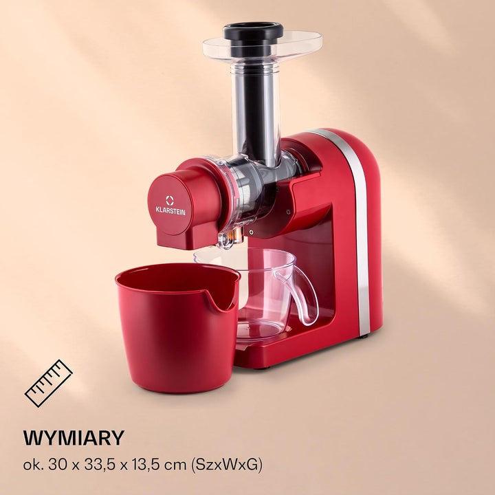 Klarstein Bella Elegance Saftpresse 200 W, Entsafter mit 400 ml, BPA-frei, rutschfester Standfuss, m