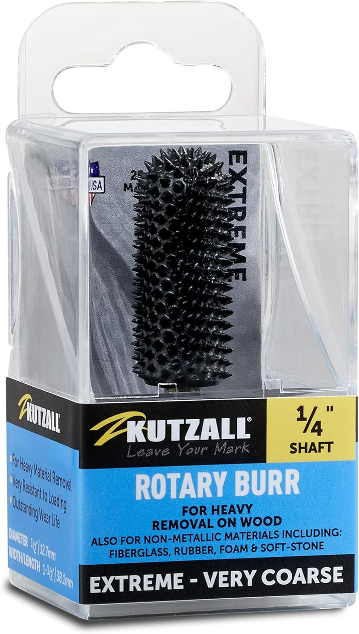 Kutzall Extrem Kugelkopffräser, 1⁄4" Shaft, Sehr Grob - Holzbearbeitungswerkzeug für Bosch, DeWalt,