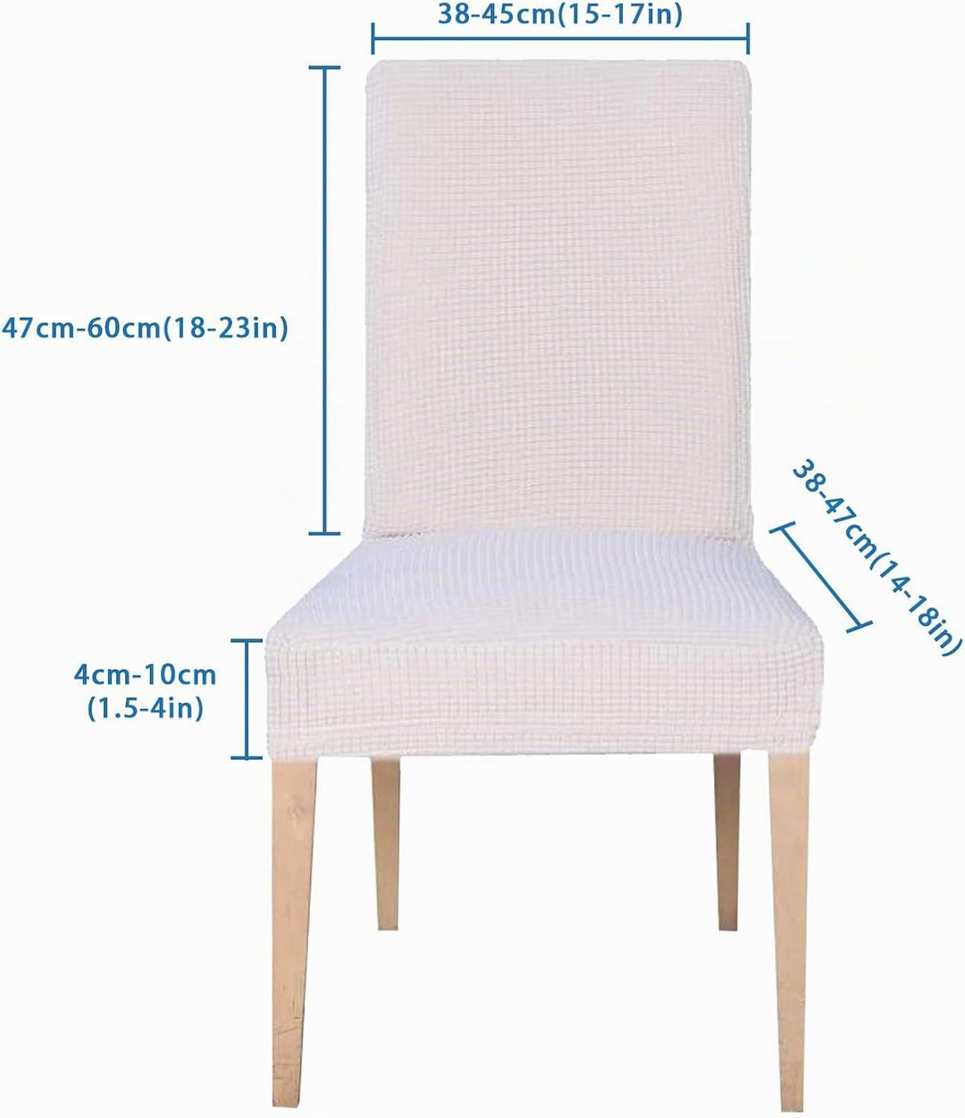 EBETA E Stuhlhussen 4 Stück, Elastische Stuhlbezug, Stretchhusse Stuhlüberzug Jacquard Hussen für Ho