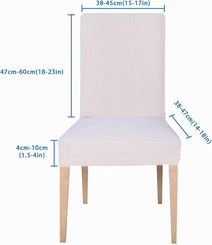 EBETA E Stuhlhussen 4 Stück, Elastische Stuhlbezug, Stretchhusse Stuhlüberzug Jacquard Hussen für Ho
