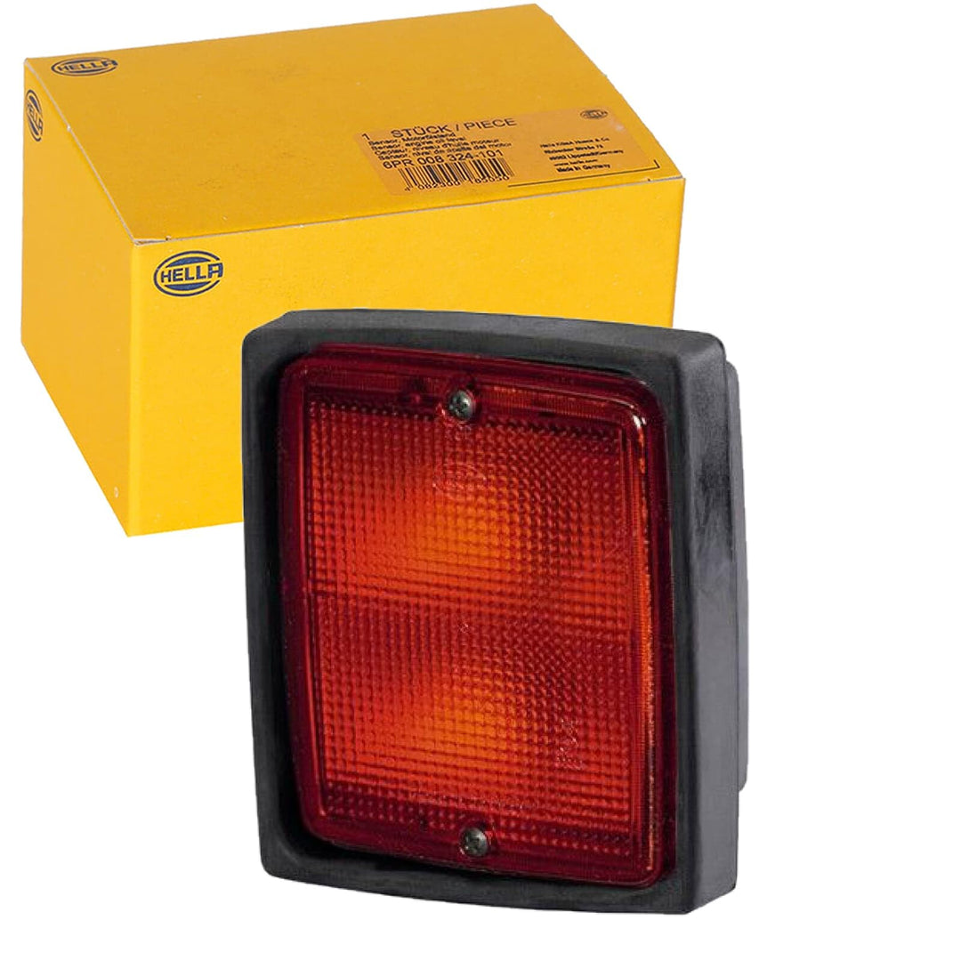 HELLA - Nebelschlussleuchte - Halogen - 24/12V - Anbau/Einbau - Lichtscheibenfarbe: glasklar - Steck