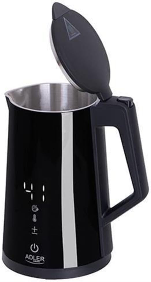 Adler AD 1345 elektrischer Wasserkocher aus Edelstahl 1,7 l schwarz LED Anzeige 1.7 Liter Schwarz, 1