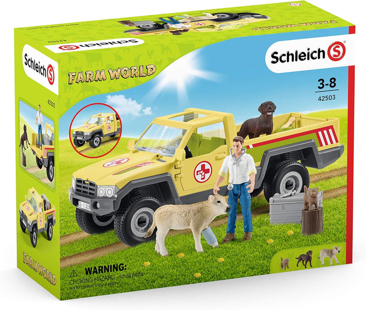 Schleich 42503 Veterinarian visit at the Farm World Standardverpackung
