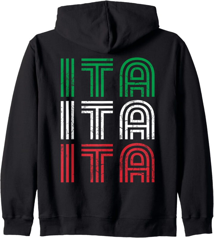 Italia ITA Italien Italienische Flagge Heritage Kapuzenjacke