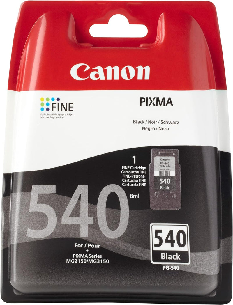 Canon Originaltinte PG-540, Grösse Standard, Schwarz, Plastikverpackung (alte Version) Veraltete Kun