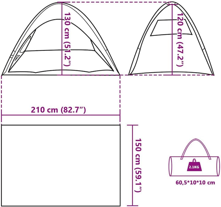 vidaXL Strandzelt Seegrün Wasserdicht, Grün