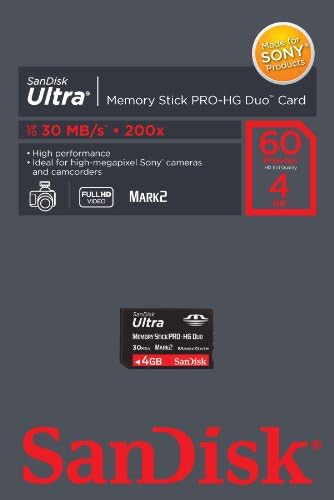 SanDisk Ultra II Memory Stick Pro Duo Speicherkarte 4 GB (Retailverpackung)