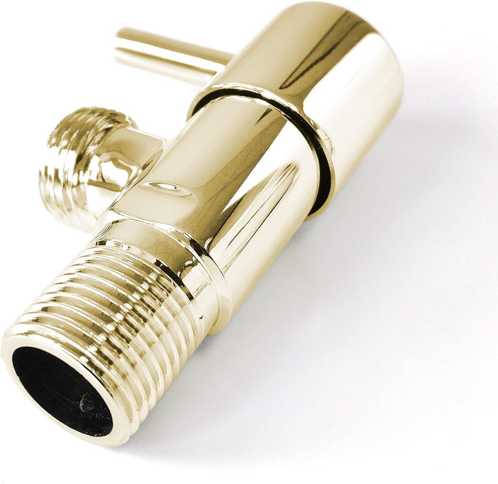 Chrom-Gold-Stopp-Isolationsventil für Dusche, Ein-/Aus-Muslimischer Shattaf plattierter Wasserhahn,