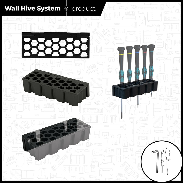 StealthMounts Wand-Hive-System, Schraubendreher-Regal, Aufbewahrungsregal für Handwerkzeug-Aufbewahr
