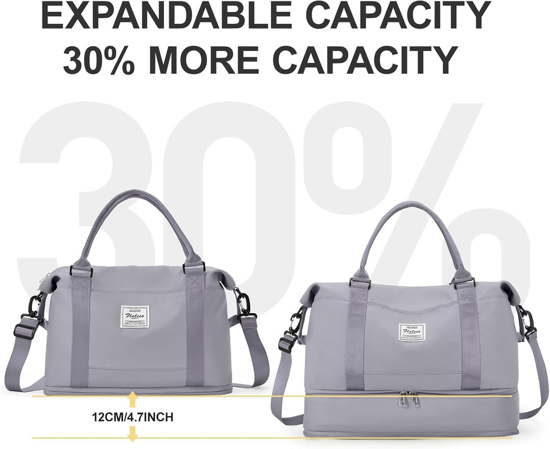 SEAFEW Reisetasche Klein, 40x20x25 Ryanair Handgepäck Tasche für Flugzeug Weekender Sporttasche Dame
