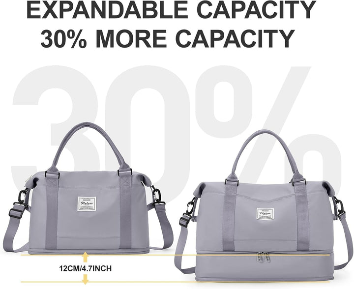 SEAFEW Reisetasche Klein, 40x20x25 Ryanair Handgepäck Tasche für Flugzeug Weekender Sporttasche Dame